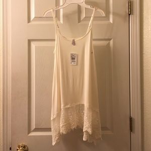 Lace trim tank top