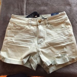 High Rise Shortie Light Wash Jean Shorts