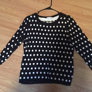 Black and white polka dot sweater