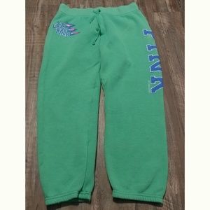 Victoria's Secret SS Love Pink Green Sweatpants