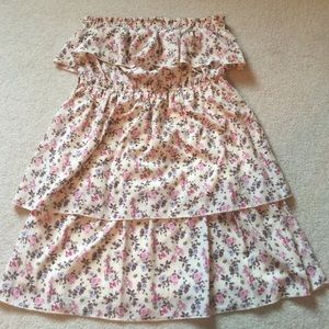 Maurice's floral print strapless dress