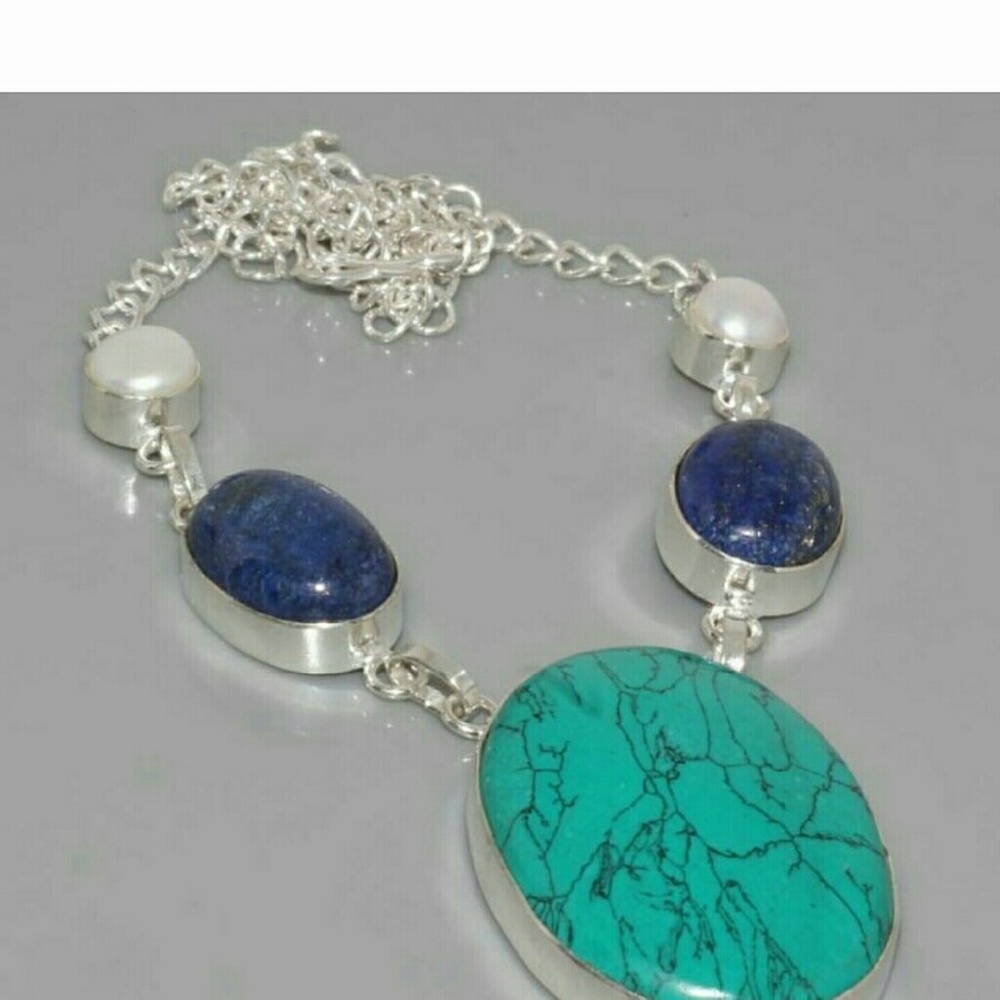 Mosaic jasper necklace NWOT