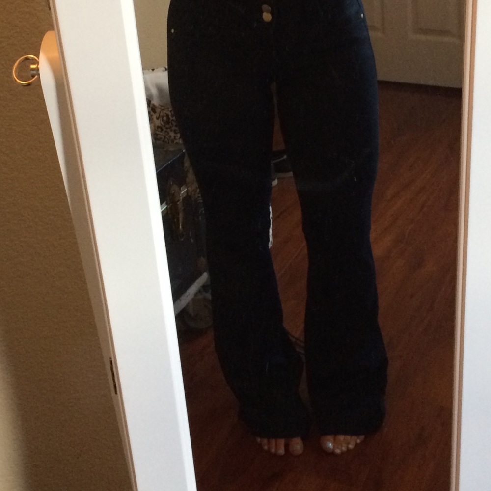 High waisted jeans dark wash super soft