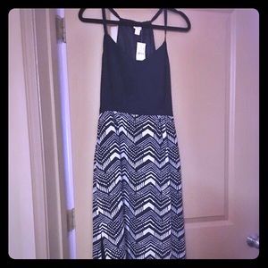 JCrew Navy and White Maxi NWT
