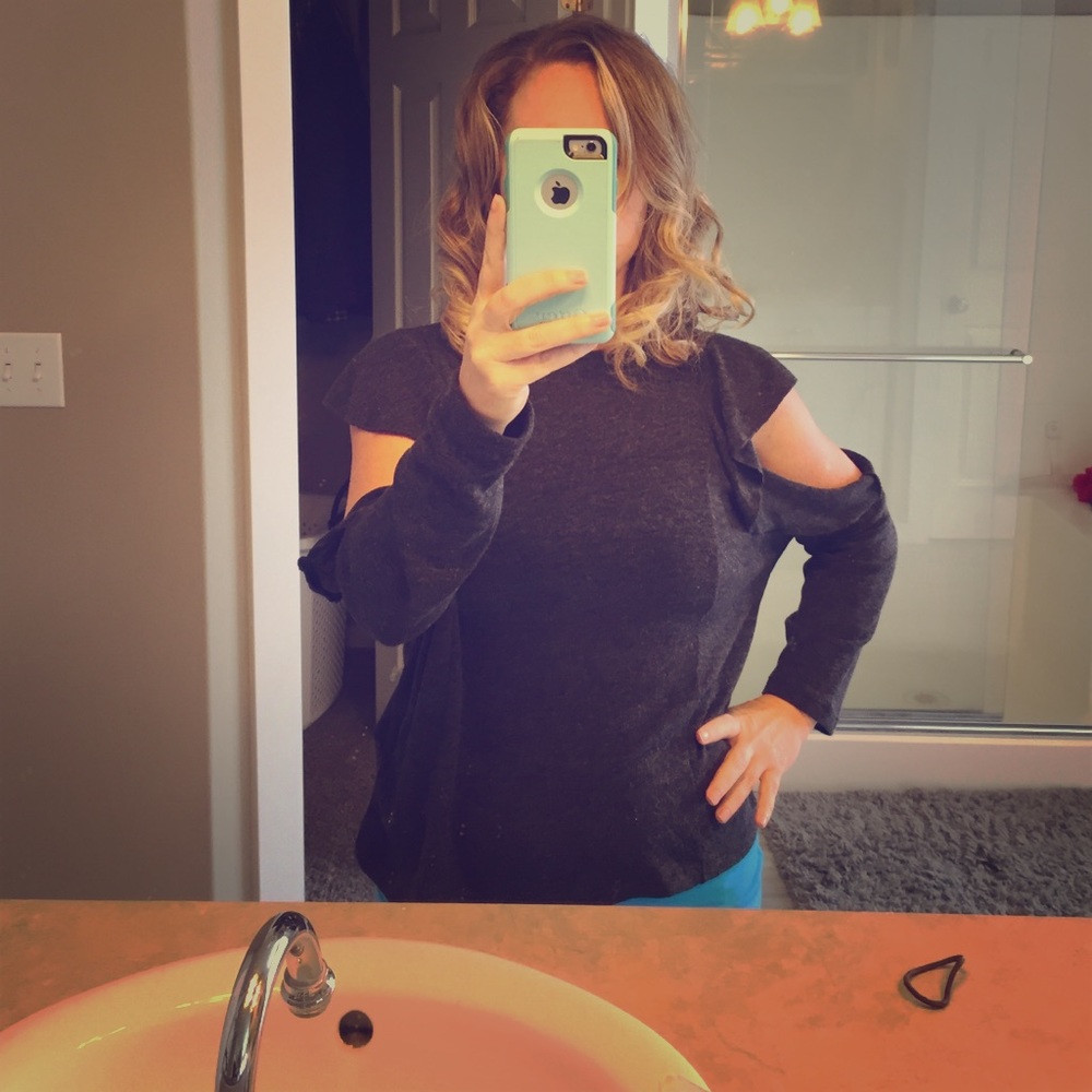 Zara light weight sweater with cut-outs.