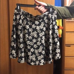 Chiffon Floral black skirt