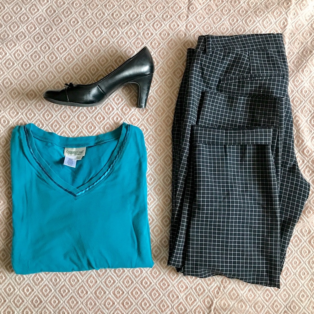 Teal blouse