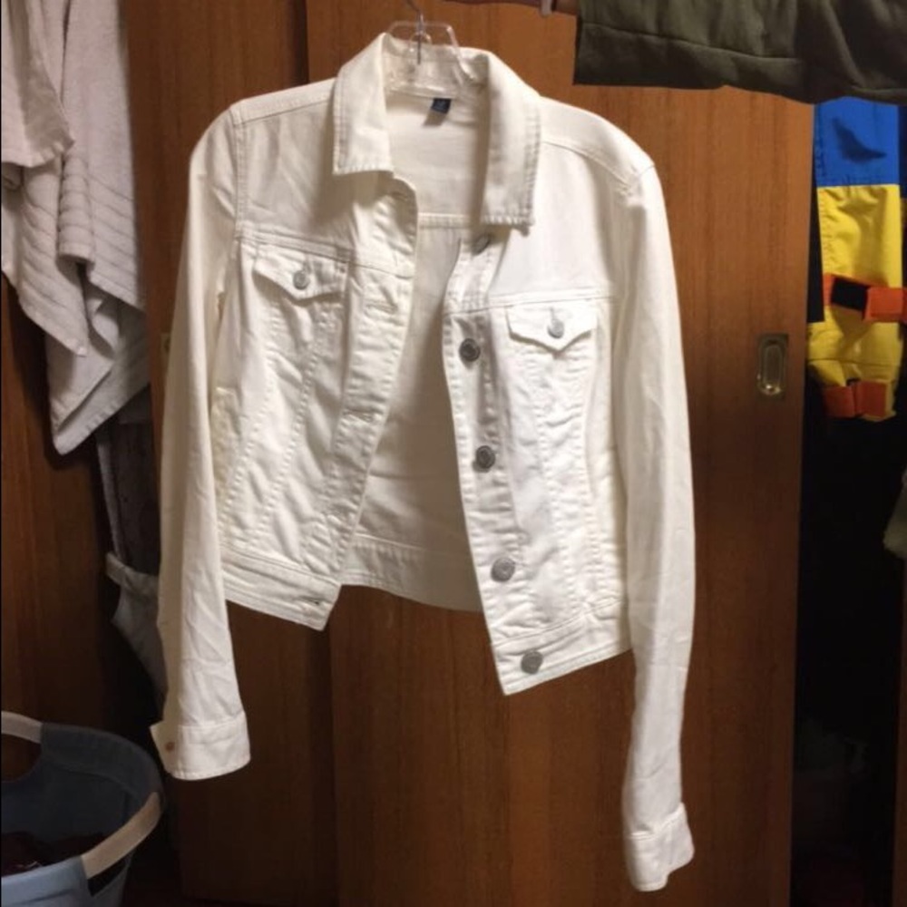 White jean jacket