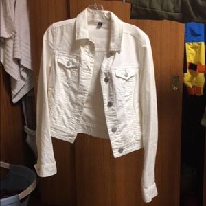 White jean jacket