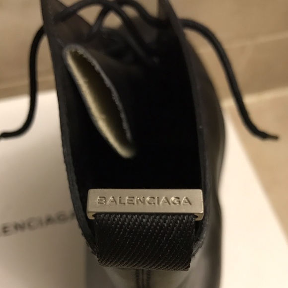 Black Balenciaga boots