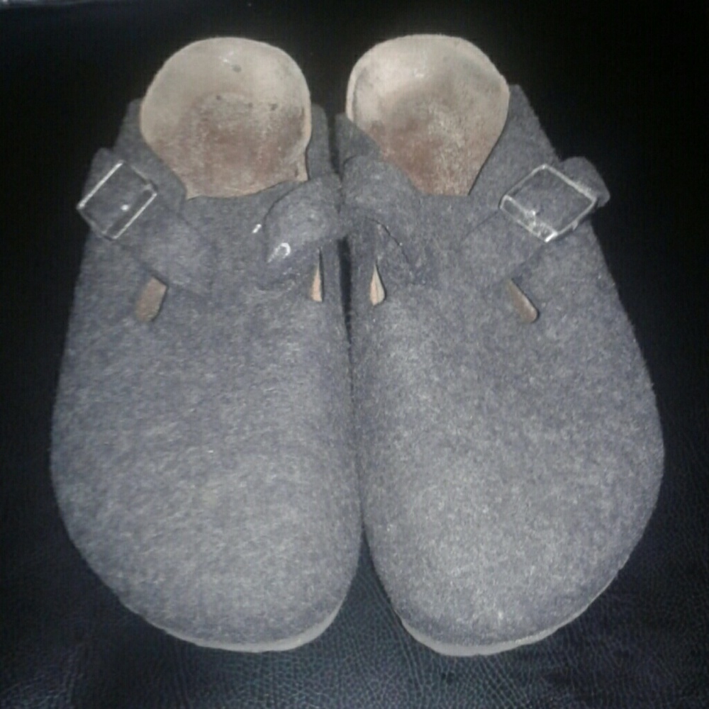 Grey flannel birkenstocks