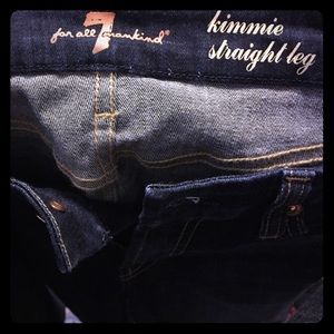 7 for all man kind skinny dark blue jeans
