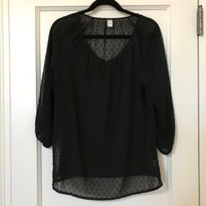 sheer black Old Navy blouse