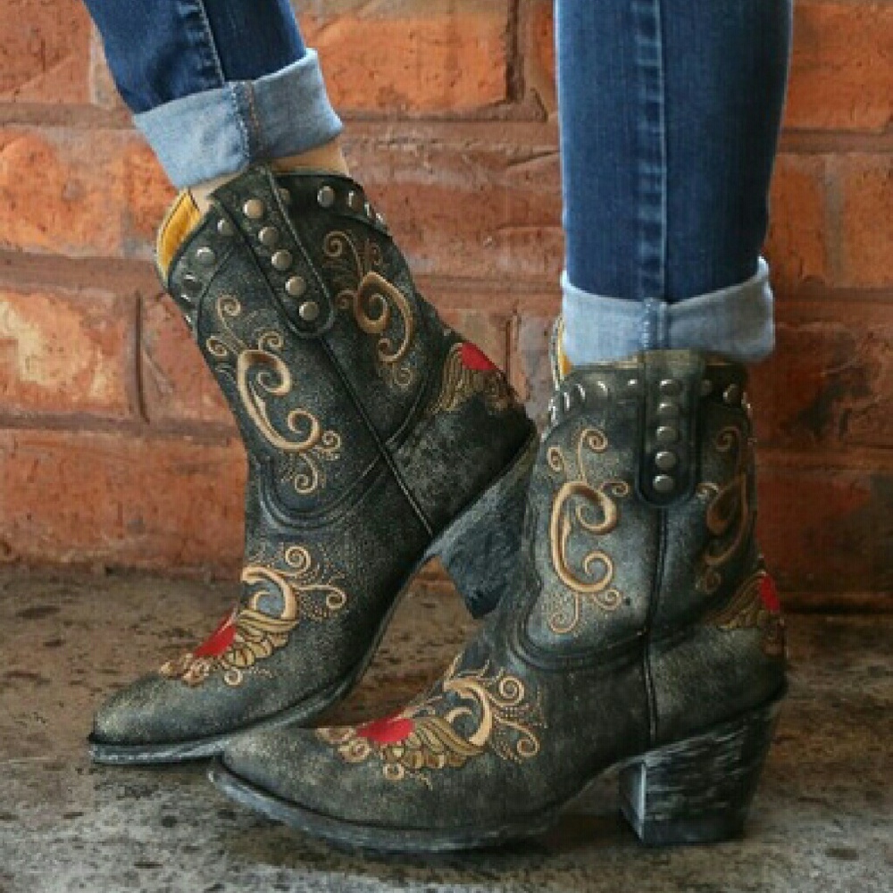 Old gringo winged heart boots