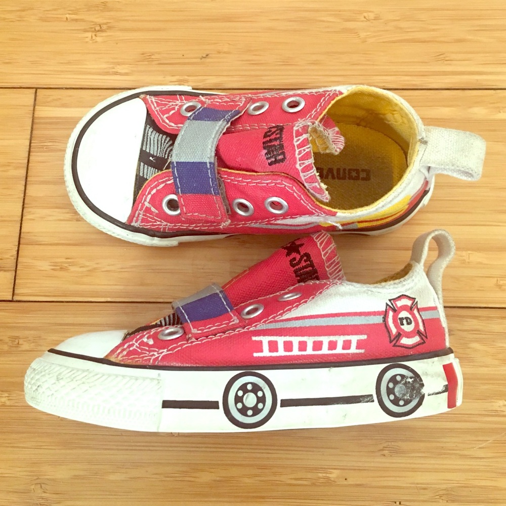 Toddler converse All Star Fire Truck slip ons