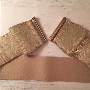 1 DAY SALE! champagne gold bow statement belt