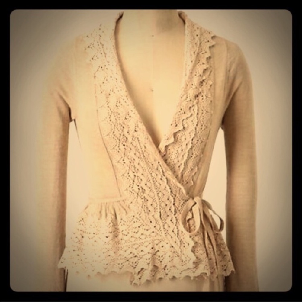 Anthropologie Guinevere Scallop Cardigan NWOT