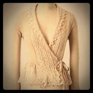 Anthropologie Guinevere Scallop Cardigan NWOT