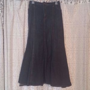 St John's Bay Maxi Jean Skirt