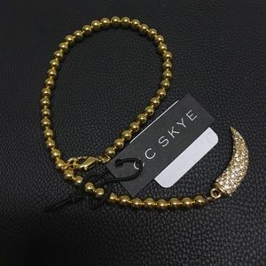CC Skye bracelet w pave swarovski crystal horn
