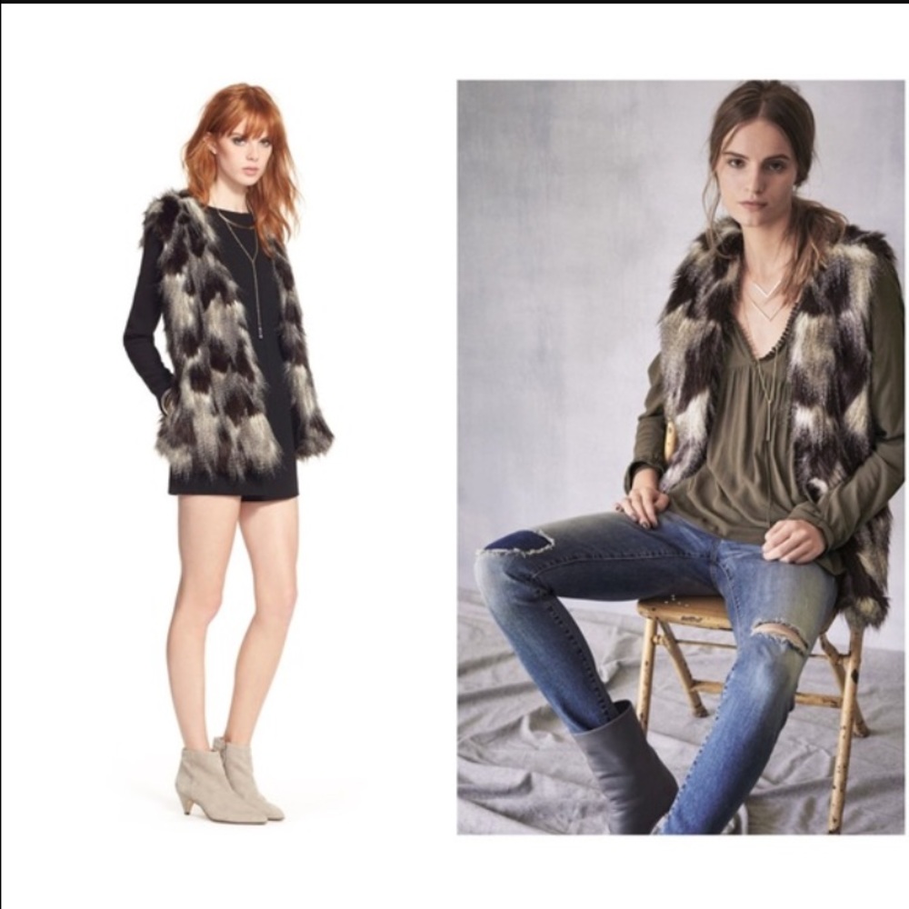 Sun & Shadow Faux Fur Vest