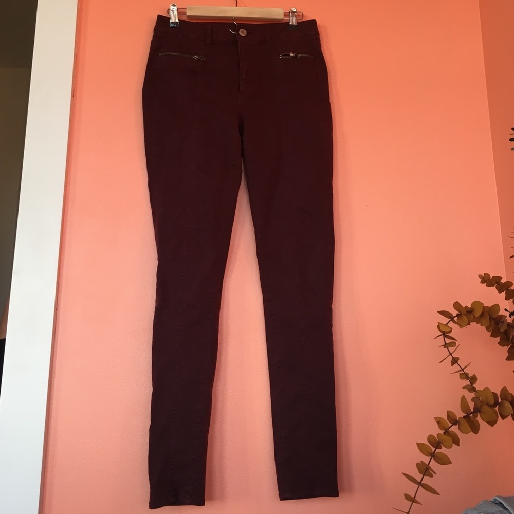 Burgundy Jeans