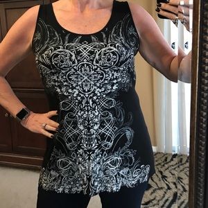 Graphic Tank with a little bling