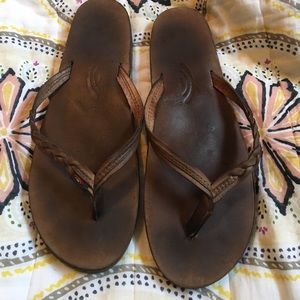 Braided Leather Rainbow Sandals 🌈