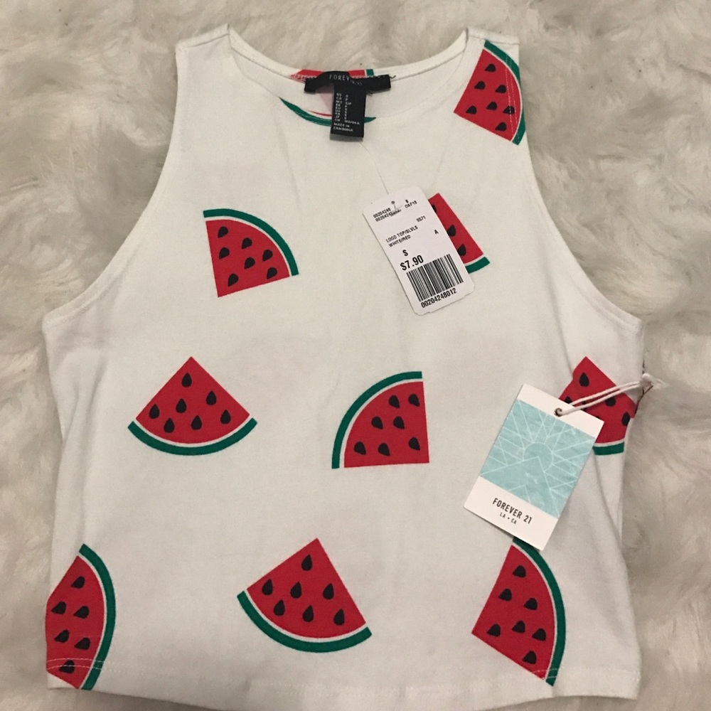 Super Cute Watermelon Crop Top LA CA Forever 21