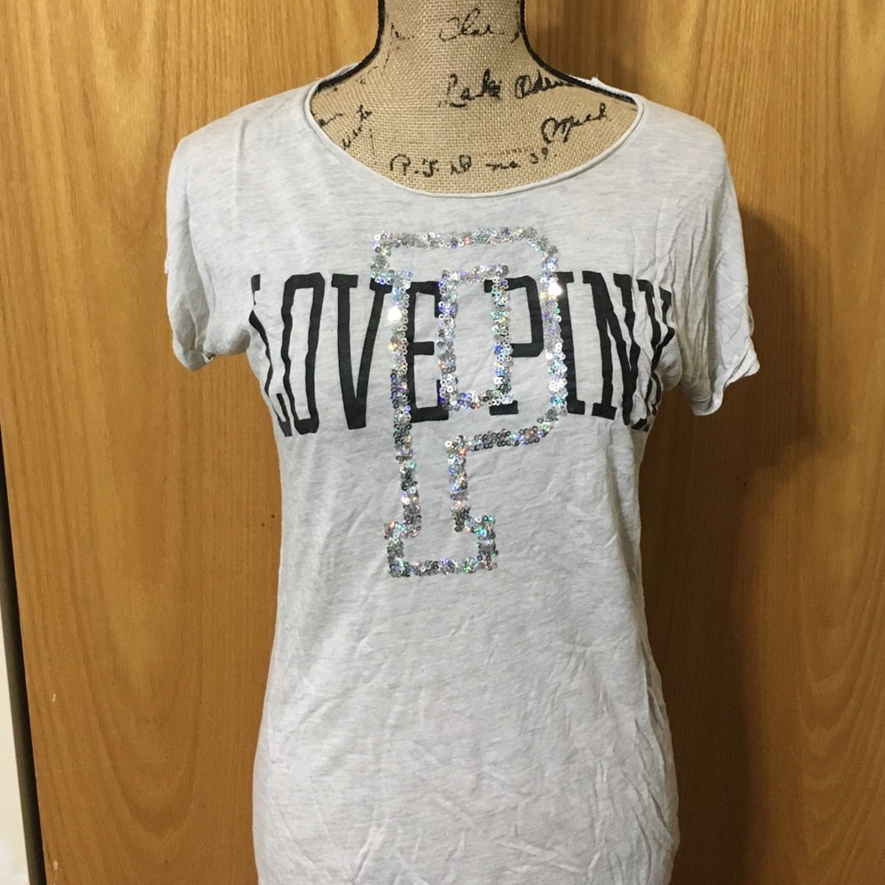 pink vs sequin shirt