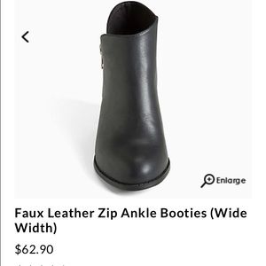 Torrid wide black booties size 9