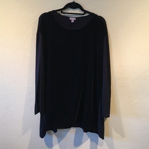 J. Jill Black Velvet Swing Tunic