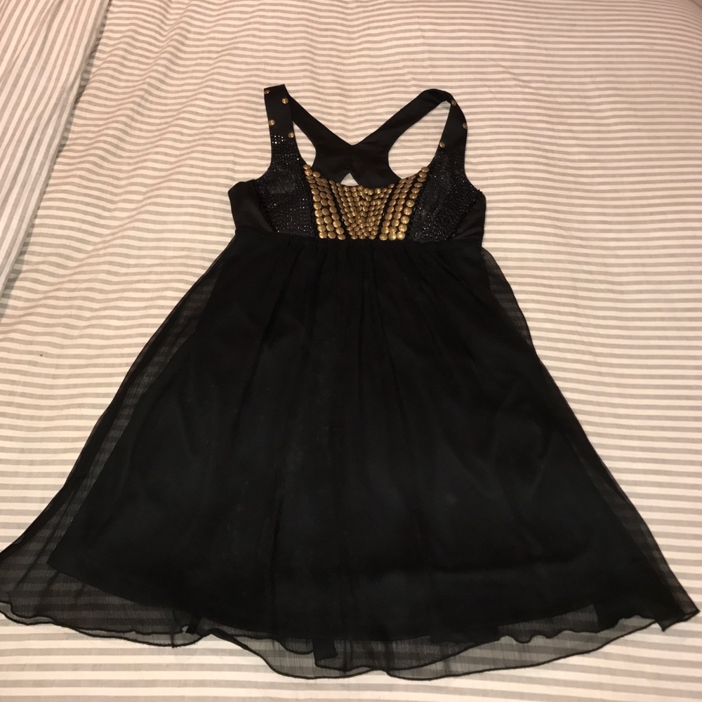 Greylin embellished racerback/keyhole dress