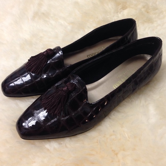Magdesians Shoes - Magdesians Real Croc Leather Flats w/Tassel