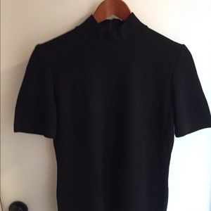 St. John Knit high neck top. With zipper