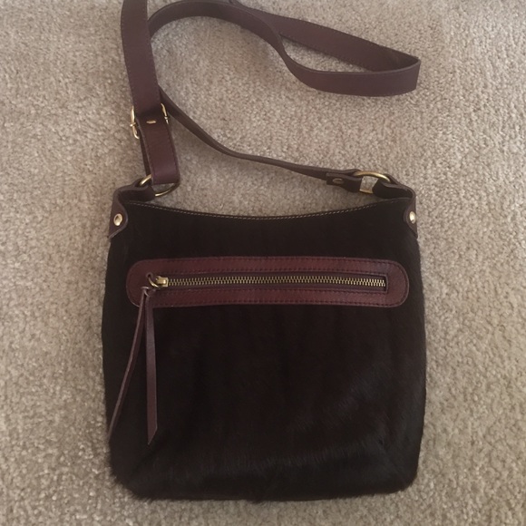 Maurizio Taiuti Leather Brown Calf Crossbody Purse - Picture 2 of 4