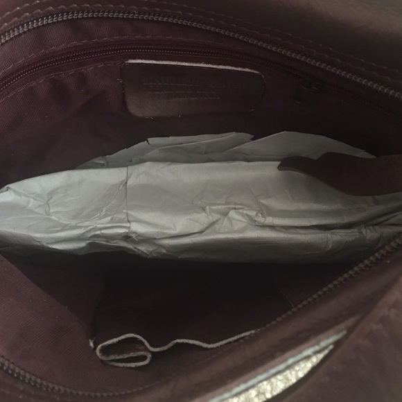 Maurizio Taiuti Leather Brown Calf Crossbody Purse - Picture 3 of 4