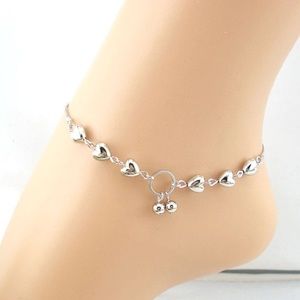 🆕 Silver heart anklet