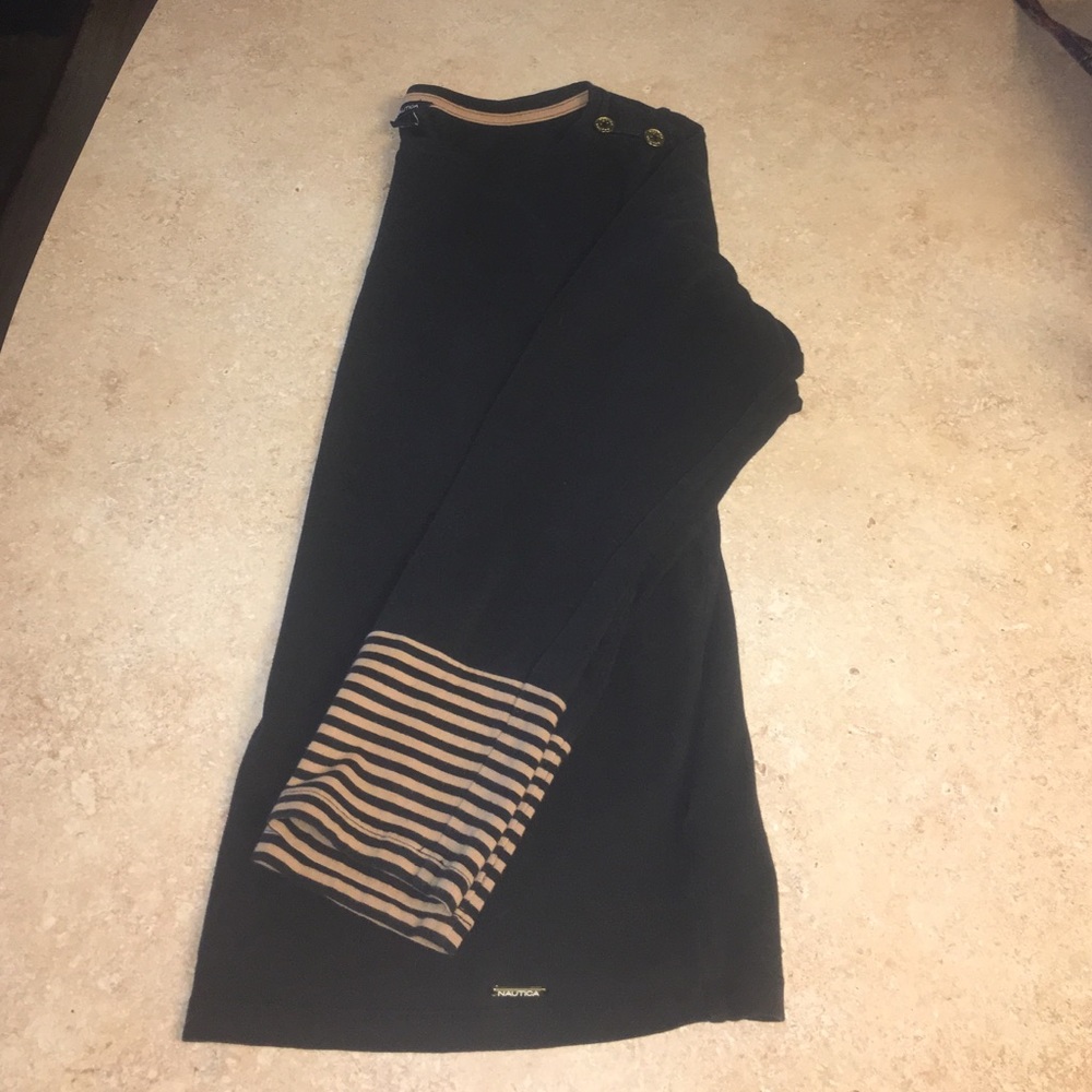 Striped cuff long sleeve shirt