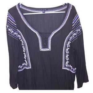 Flower detail blouse