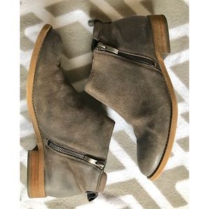 Franco Sarto brown suede ankle boots