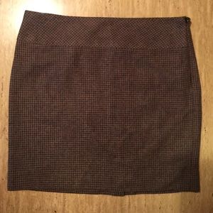 The Limited Herringbone Blue/Pink/Brown Skirt