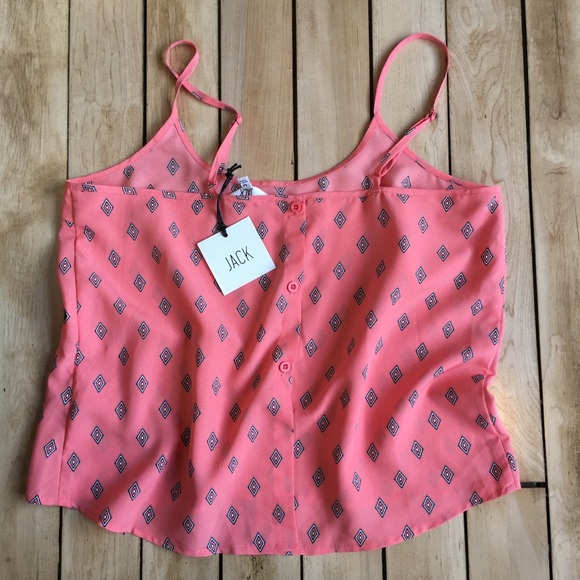 Jack by bb dakota coral crop with button up back - Picture 2 of 4