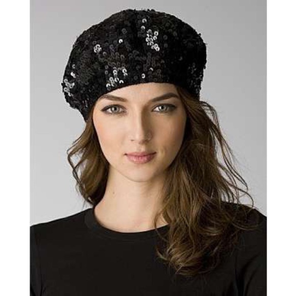 🆕 Black Sequin Beret