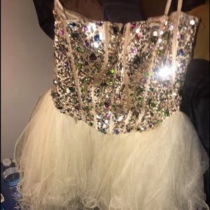 Rhinestone prom dress