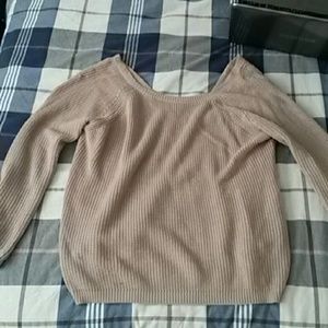 Beige oversized knit sweater