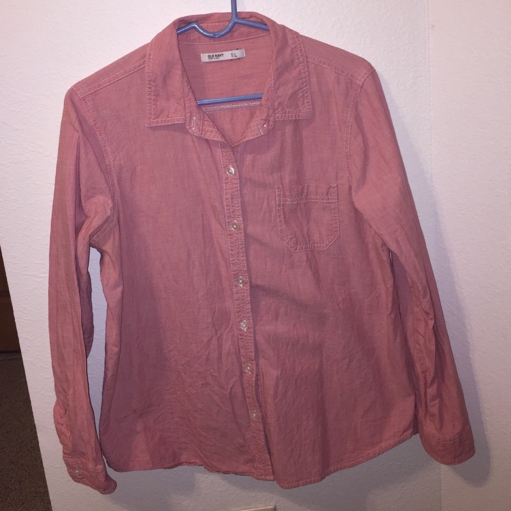 Pink button down