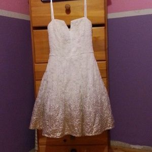White and gold dress