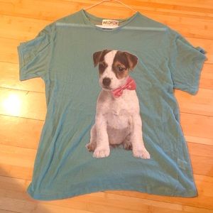 Wild fox blue puppy shirt, never worn before