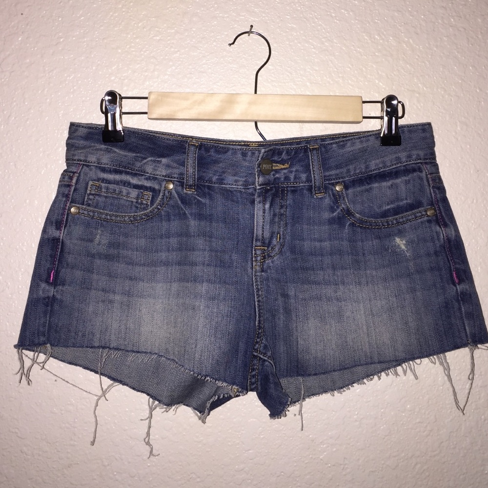 Woman's denim cutoff shorts